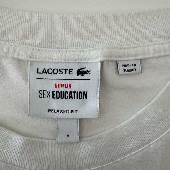Lacoste x Netflix Men's Organic Cotton T-shirt, Size 6/ XL - Picture 12 of 16